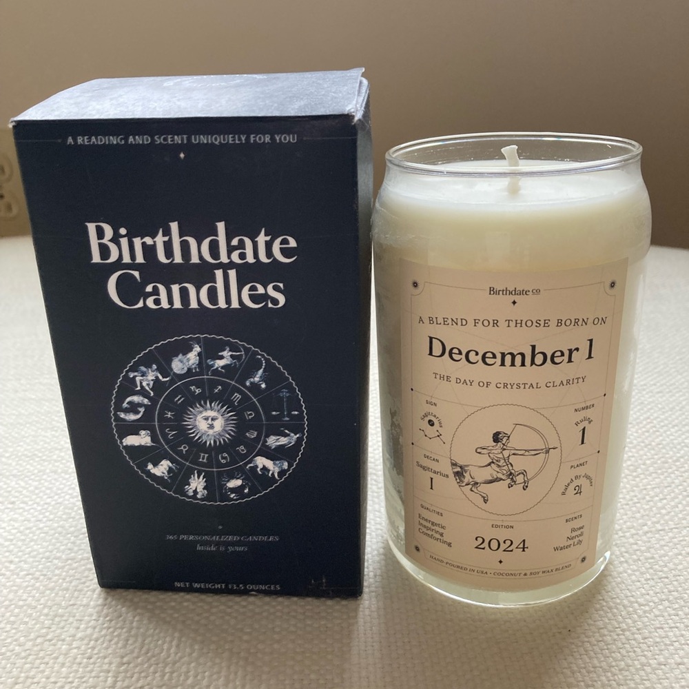 Birthdate Co. Birthdate Candle December 1St
